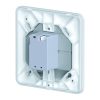 A white wall-mounted sounder featuring a cover, designed for easy access and visibility in various settings