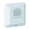 A white square sounder with a white background, symbolizing the MGC FH-400-LF Low Frequency Sounder designed for effective emergency alarms